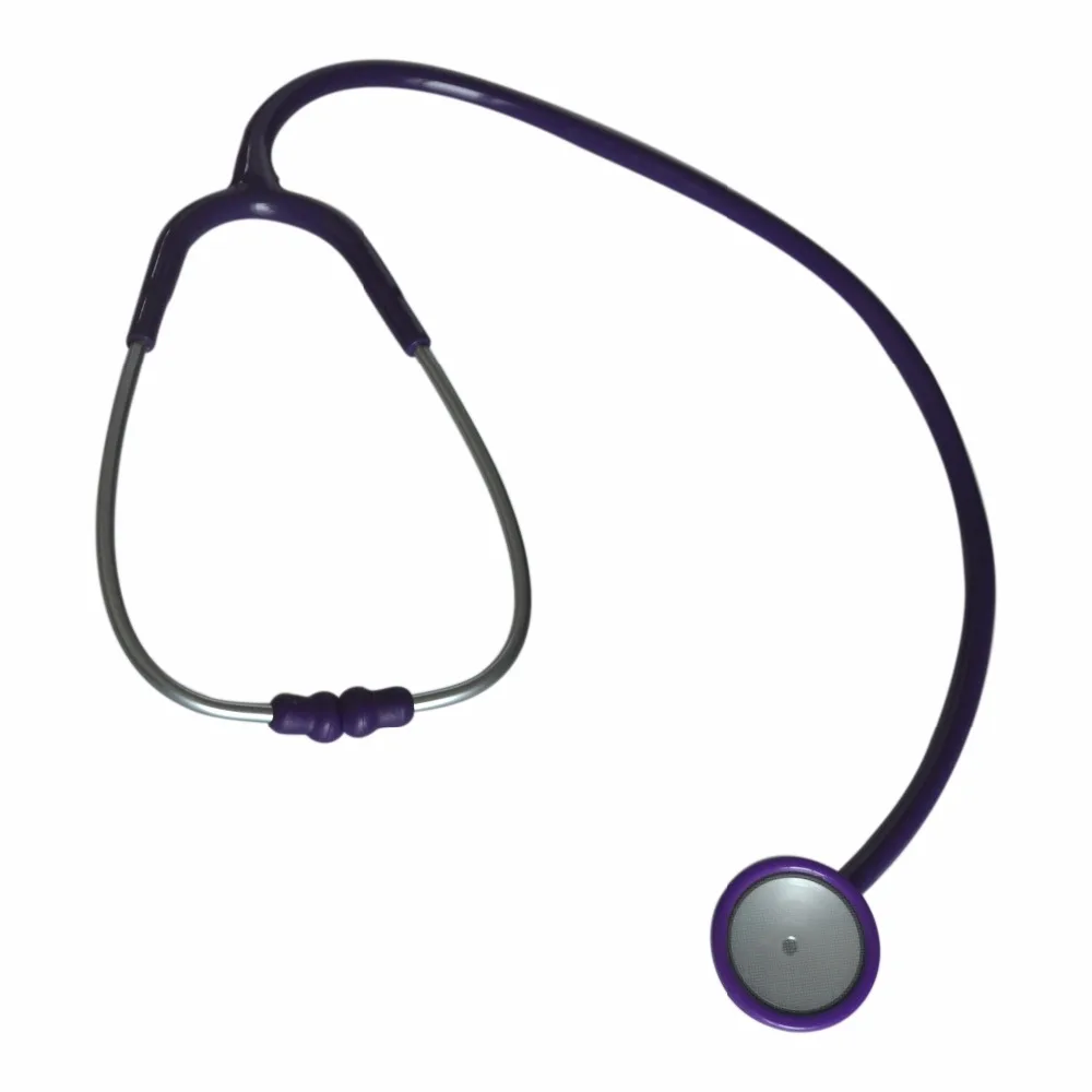 Stéthoscope à tête unique pour adulte et enfant, 5 pièces, plaqué violet, nouveau