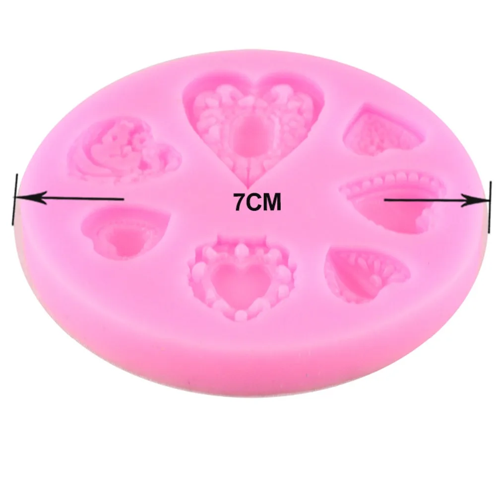 Love Gem Diamonds Chocolate Wedding Cake Decorating Tools DIY Heart Shape Baking Candy Clay Fondant Silicone Molds