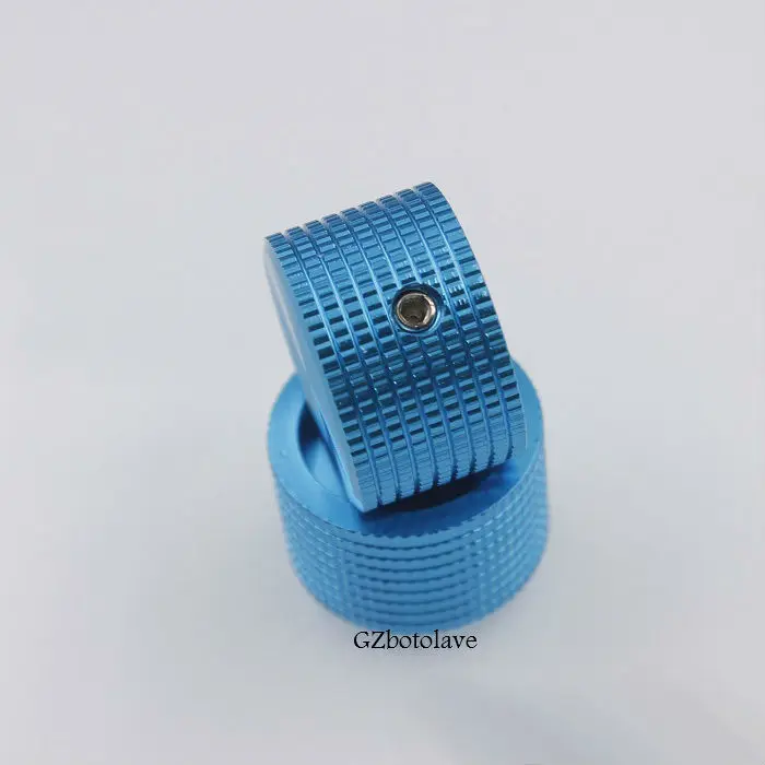 Free ship 1pcs blue/red Aluminum potentiometer knob cap E25MM * 15MM knob for potentiometer