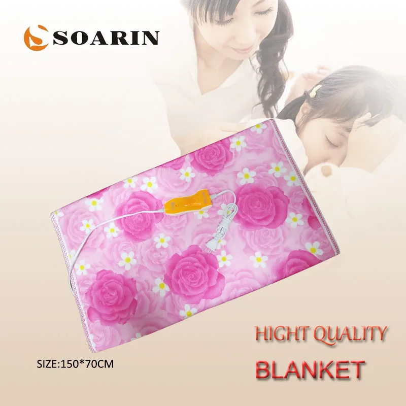 SOARIN Electric Blanket 220v Electric Heating Blanket Synthetic Fiber Electric Mattress 150x70cm Carpets Heated Manta Electrica