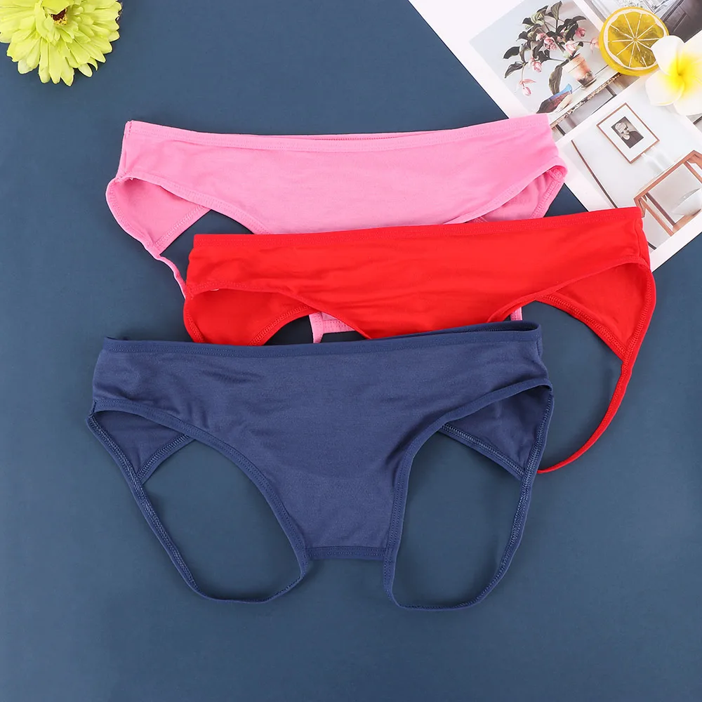 Women Sexy Open Butt Backless Panties Thongs Lingerie Underwear Seamless Sexy Women Underpants Briefs Lingerie Novel Style