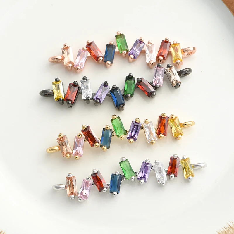 Accessories for Bracelets Earrings Necklace Jewelry Findings Handmade Zirconia Connectors For Women Bracelet Jewelry Making
