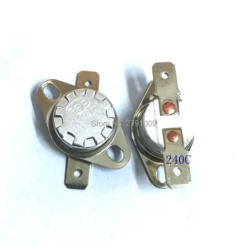 10pcs KSD301 240C Normally Closed Manual Reset Temperature Switch Ceramics 10A 250V 240 Degrees NC Automatic Disconnection 240 C