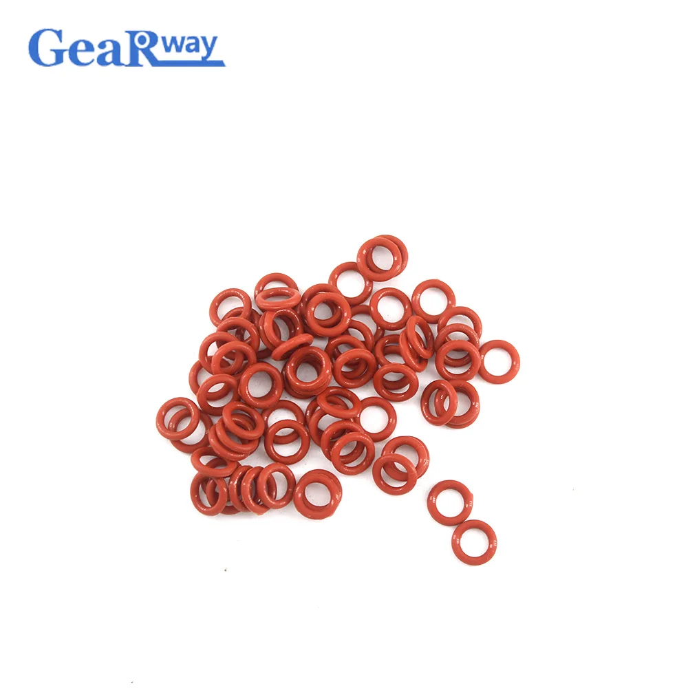 1.5mm CS Red Silicon O Ring Seal Gasket 5/6/6.5/7/18/19/20mm OD O-ring Sealing Anti-age VMQ O Type Rings Washer