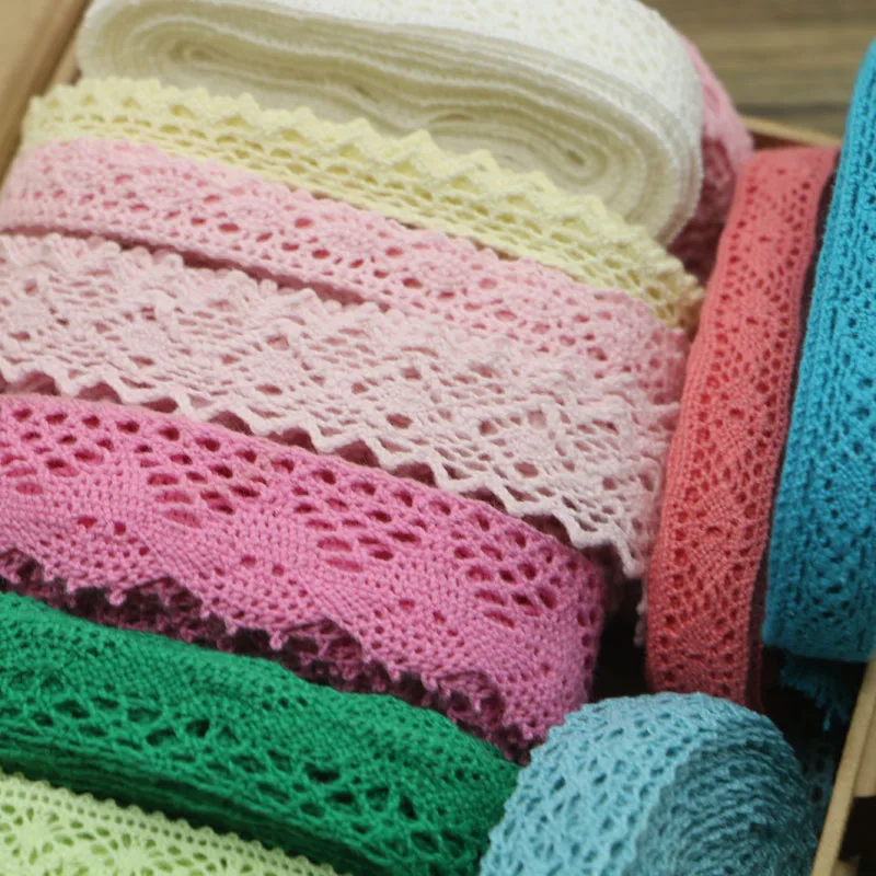 Random 30 yards/lot,5yard/pc quality COTTON LACE TRIM GORGEOUS random colors/size