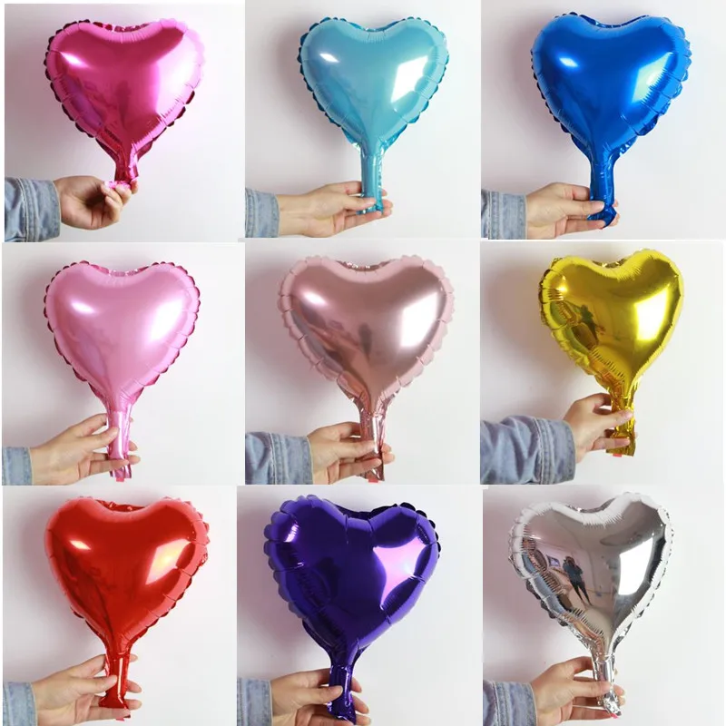 

9pcs/lot Baby Shower 10inch Red Pink Rose gold heart helium foil Balloons kids Birthday Party Supplies Party Decoration globos