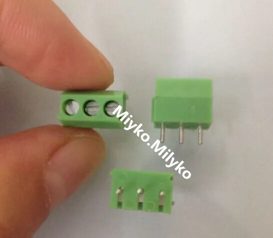 100PCS KF350-3,5-3P KF350 3Pin 3,5mm Gerade Pin PCB Schraube Terminal Block ROHS