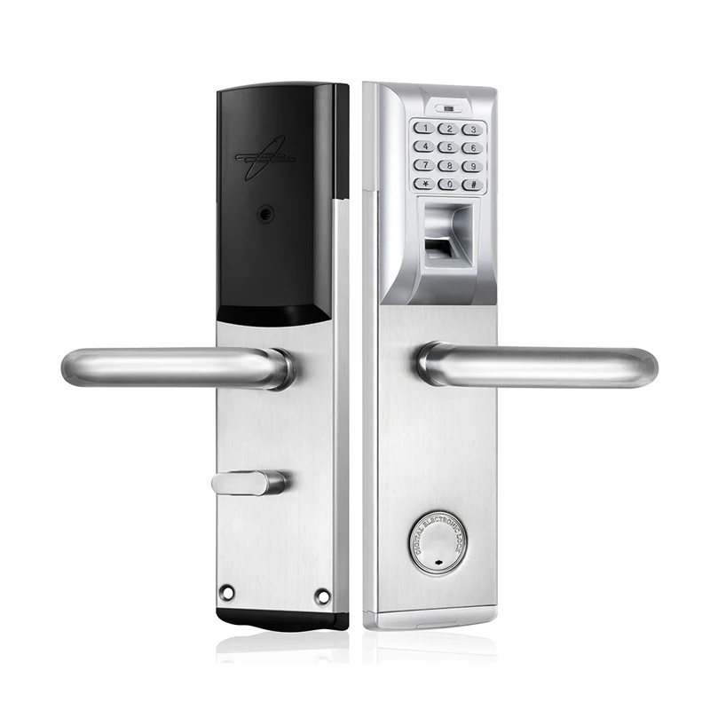 LACHCO Biometric Fingerprint Lock Password Electronic Keypad Door Lock with Deadbolt Smart Entry keyless home office L18083BS