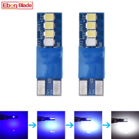 Pair T10 5W5 LED Car Bulb Change Color Blue To White W5W 194 168 Interior Dome Map Reading Light 3030 8SMD Auto Styling 12V Lamp
