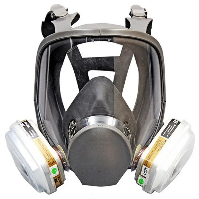 Industry Painting Spraying Full Face Gas Mask Same For 3M6800 Chemcial Dust Mask Respirator With Lens Protective Film