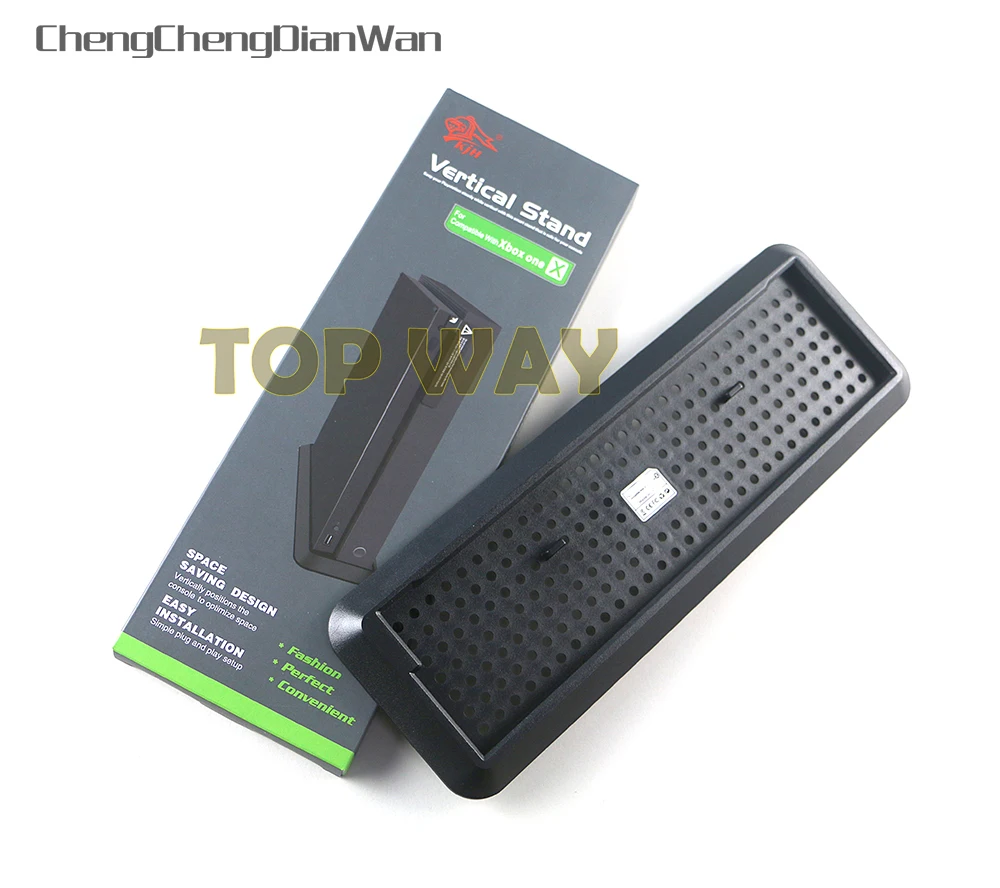 

ChengChengDianWan 12pcs/lot Non-slip Vertical Stand Holder Dock for XBOX One X Console Support Mount Base Holder Host