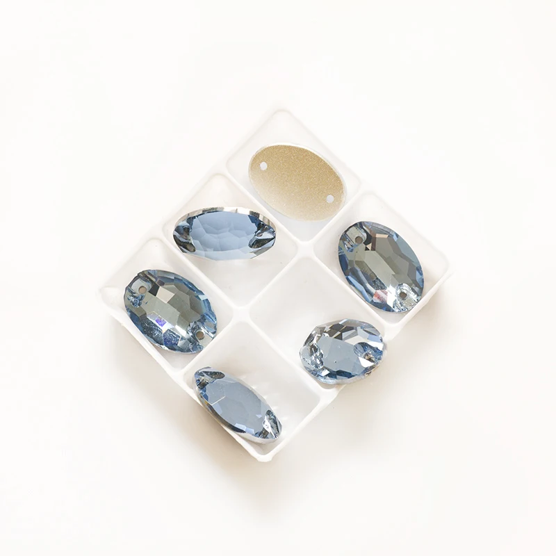 YANRUO 3210 Ovaler Glas-Strass mit flacher Rückseite, genähte Kristall-Strasssteine, DIY lose Steine für Schmuck, Basteln, Handarbeiten – Detail 6