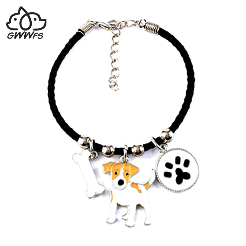 JACK RUSSELL TERRIER charm bracelets for women girls men rope chain dog pendant Bracelet and Fashion Men\'s Bracelet Gift