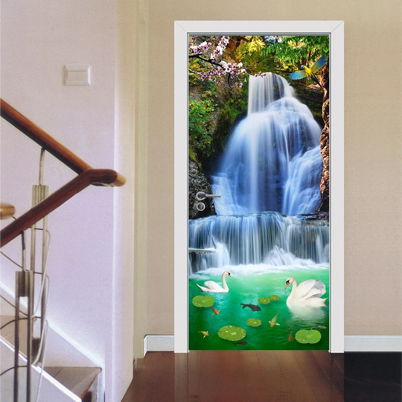 

Photo Wallpaper 3D Waterfalls Landscape Nature Murals Living Room Study Elder's Bedroom Door Sticker PVC Home Decor Wall Papers