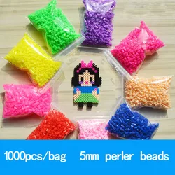 1000 pçs/saco 5mm perler pomukiou hama contas 36 cores crianças educação diy brinquedos 100% garantia de qualidade novo brinquedo diy contas de fusível