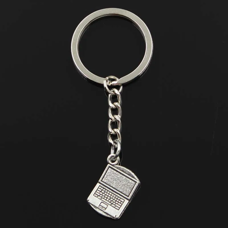 New Keychain 21x13mm Computer Laptop Pendants DIY Men Car Key Chain Ring Holder Keyring Souvenir Jewelry Gift