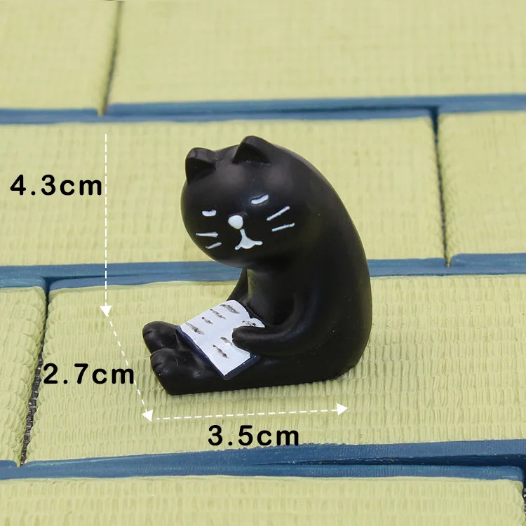 Decole Black Cat Bear Hedgehog Miniature figurine Japan Zakka