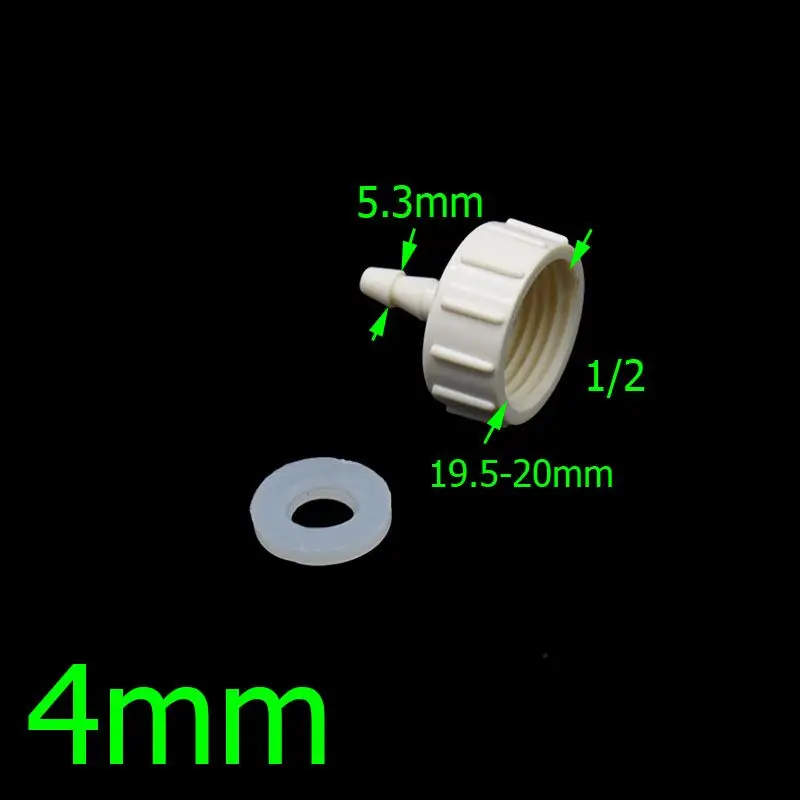 Female 1/2 to 4mm 6mm 8mm 10mm 12mm 14mm 16mm 20mm 25mm hose connector 1/4 3/8 1/2 hose barbed adapter 2PCS