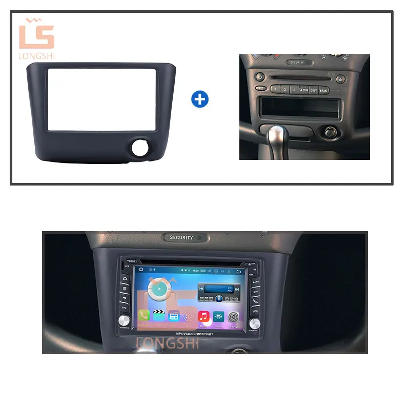 173*98MM Double Din Car Radio Fascia for 1999-2005 Toyota Vitz Yaris Echo 2DIN Installation Frame Dash CD DVD Player Panel,2 DIN