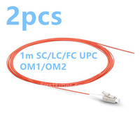 FirstFiber 2pcs 1m Pigtail  LC/SC/FC/ST PC UPC OM1/OM2 Multimode Fiber Optic Pigtail 0.9mm Simplex , 1m  3m 5m 10m 15m  20m 30m