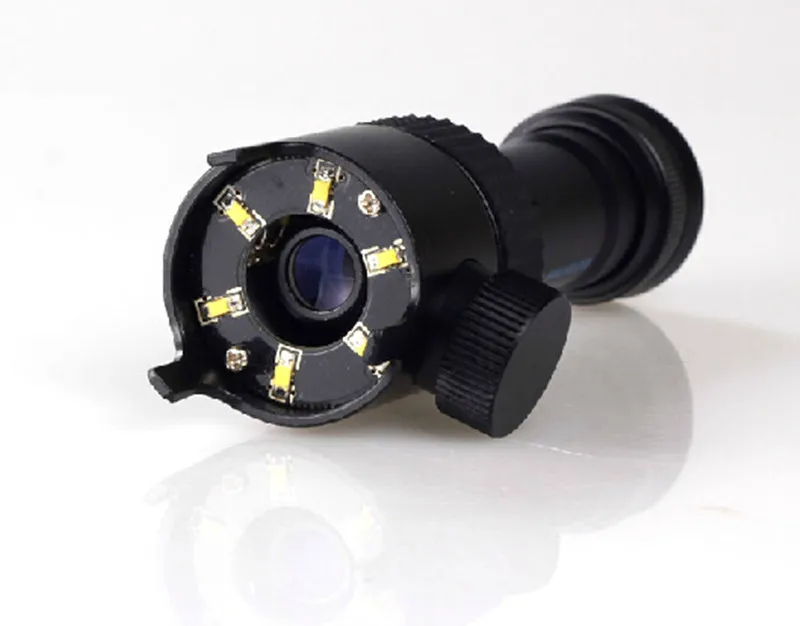 50X LED Illuminated Magnifier Pocket Microscope Loupe Emerald Jade Identification with Lamps Measuring Scale Graticule 0.05mm