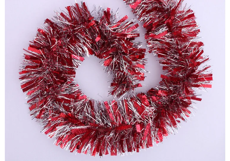 200cm Thicken Coloured Ribbon Colorful Garland merry Christmas ornaments Christmas decorations for home red yellow silver blue