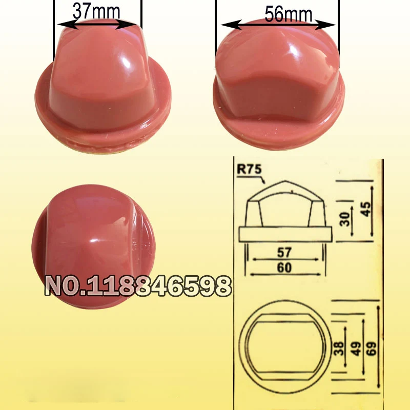 Rubber Head Round Square Silicone Pad Ruber with Shipping Fee