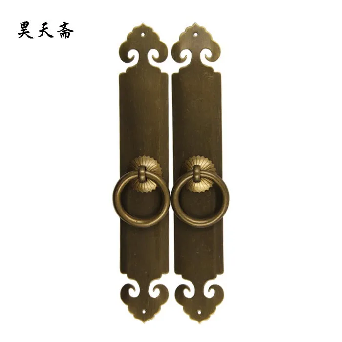 

[Haotian vegetarian] Chinese antique Ming and Qing furniture handle door handle copper handle HTC-291