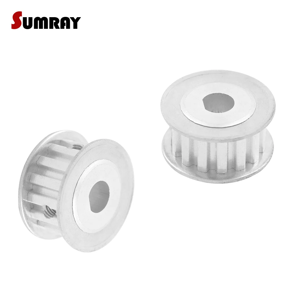 

2pcs XL 16T D Type Transmission Pulley 6*5/8*7/10*9mm Inner Bore 11mm Width D Type Aluminium Pulley Wheel for Engraving Machine