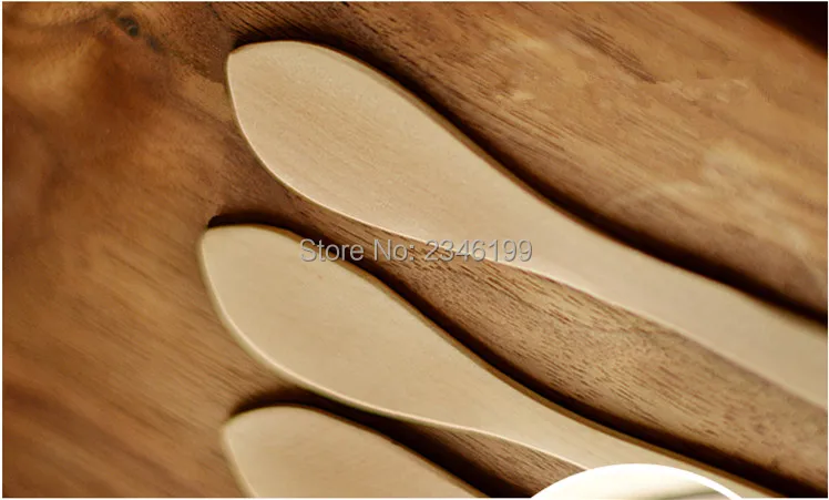 Wholesale 100pcs Wood Facial Mask Spoon DIY Cream Mixing Spatulas Scoop Makeup Cosmetic Tools Free Shipping