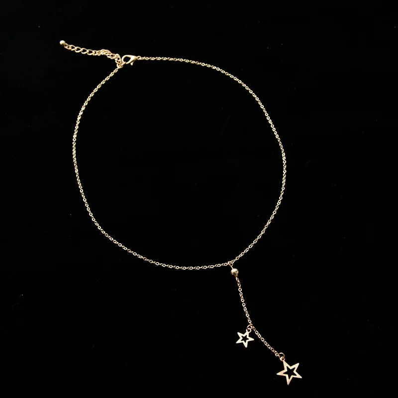 European And American Fashion Popular Simple Five-pointed Star Pendant Necklace New Star Super Fairy Necklace Gift Wholesale