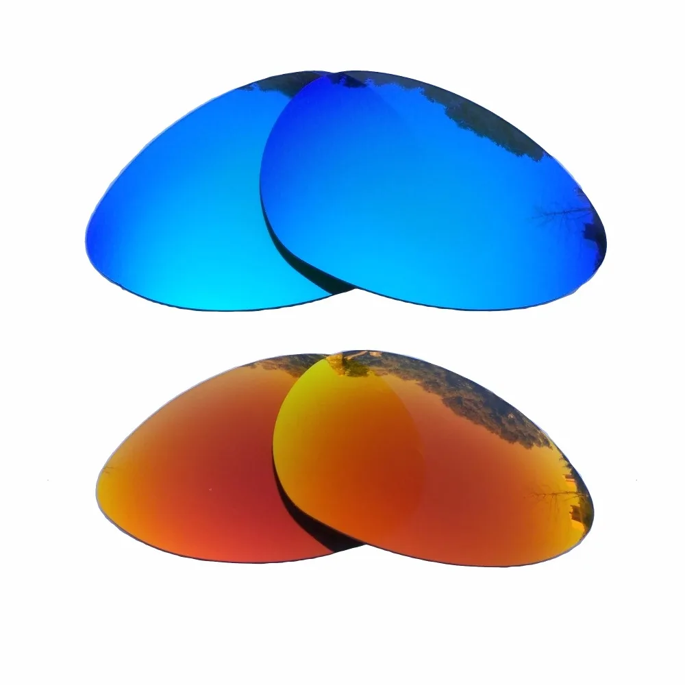 Ice Blue Mirrored & Orange Red Mirrored Polarized Replacement Lenses for Crosshair S Frame 100% UVA & UVB