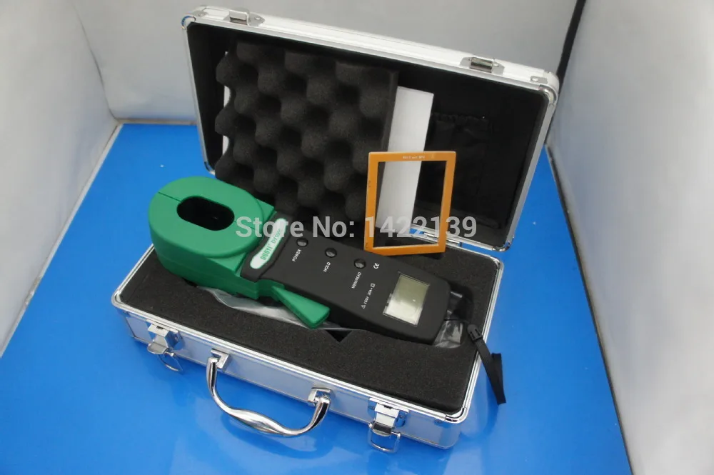 DY1000 Digital Clamp-on Earth Ground Resistance Tester Meter with Aluminum protective box