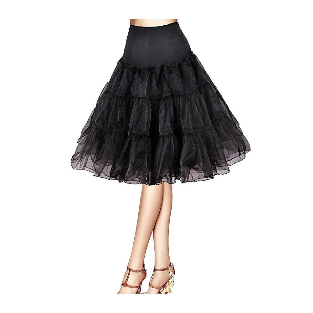 Goedkope Korte Vintage Tule Trouwjurk Petticoat Crinoline Rockabilly Tutu Tulle Rok Swing Onderrok Bruiloft Accessoires