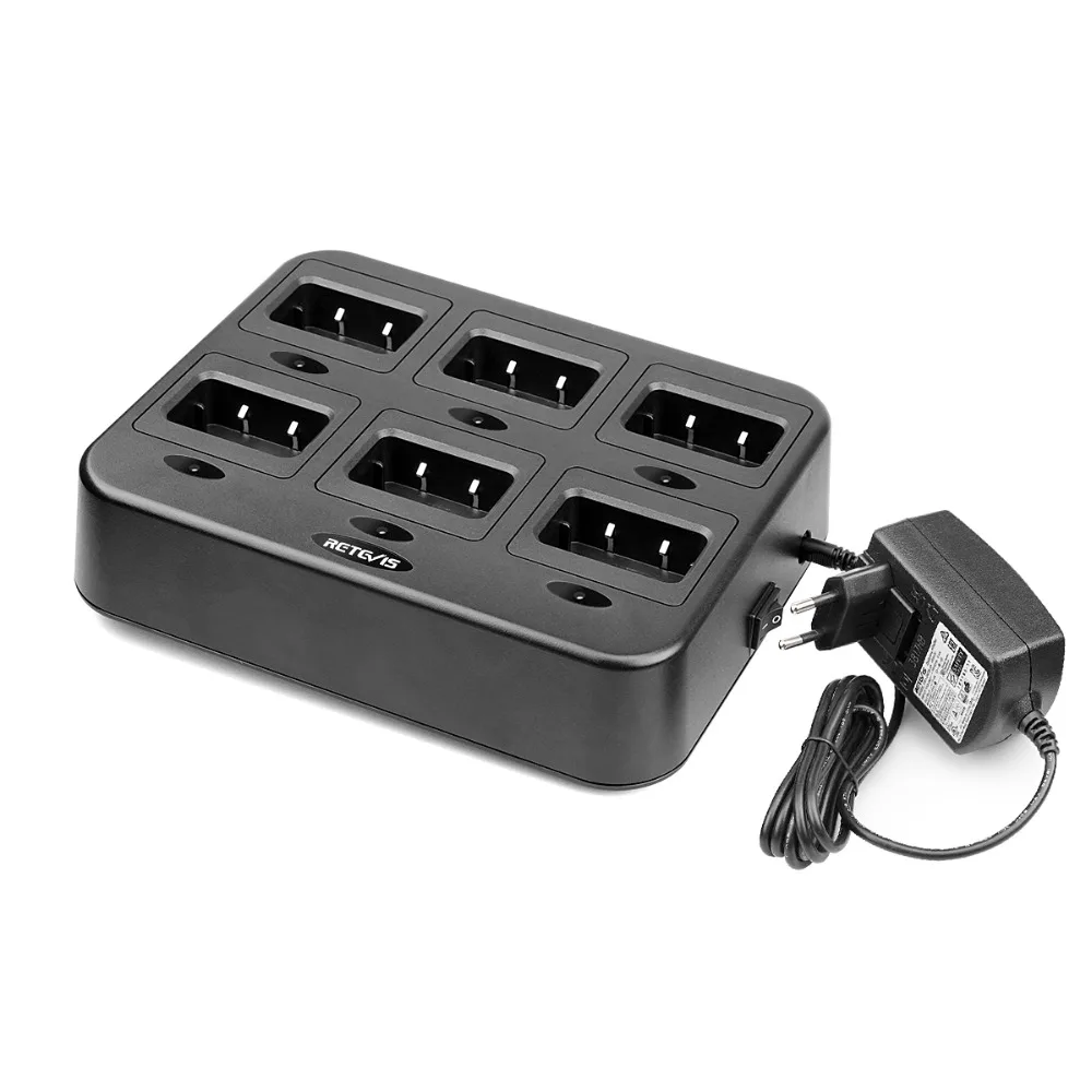 High Efficiency Retevis RTC27 Six-Way Charger Multiple Safety Protection for Retevis RT27/RT27V Walkie Talkie C9059D