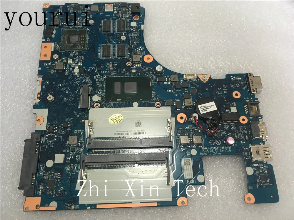 yourui High quality For Lenovo IdeaPad 300-15ISK Laptop Motherboard With i5-6200u Processor BMWQ1 BMWQ2 NM-A481 Test Good