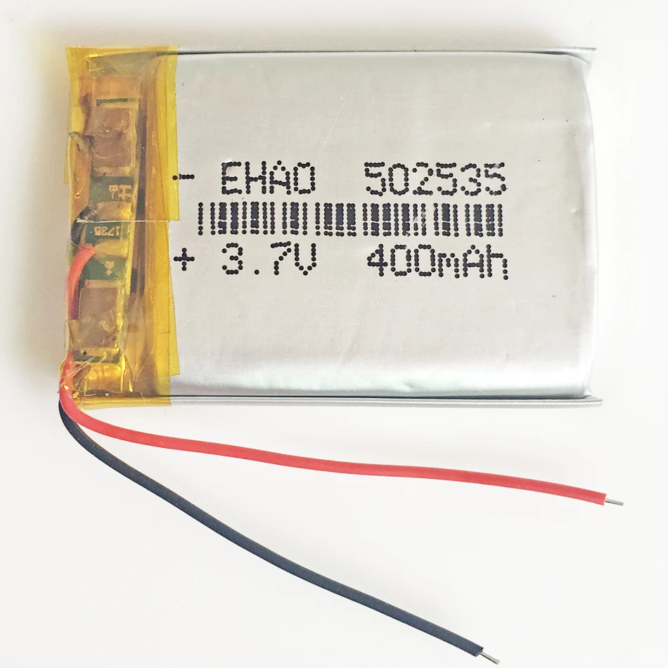 10 PCS 3.7V 400mAh LiPo Lithium Polymer Rechargeable Battery 502535 For Mp3 PAD DVD Bluetooth Headset Recorder