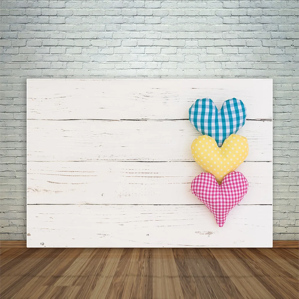 Funnytree backdrop for photographic studio wood beach lattice colorful heart pastel backdrops printing studio photo backgrounds