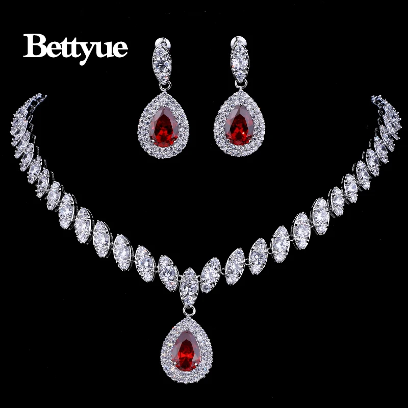 Bettyue Brand Fashion New Jewelry Sets AAA Multicolor Zircon Gothic Personality Bridal Jewelry For Woman Wedding Charm Gift