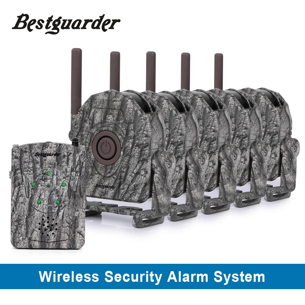 Wireless cordless hunting security alarm system with three alert for hunter to be informed of any animals approaching up to 300m