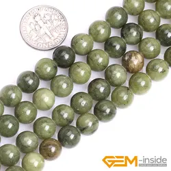 8mm 10mm Natural Round Green Canada Jades Jadeite Stone Gem Stone Semi Precious Beads Loose Beads For Jewelry Making Wholesale