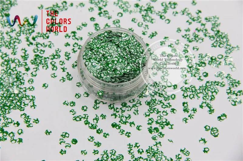 

TCB084 Hexagon Shape 3MM Size glitter dust for nail Art nail Polish nail gel makeup or other DIY decoration