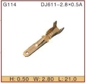 male Crimp Terminals (pins) 18-22 AWG,1500-0009 crimp terminal