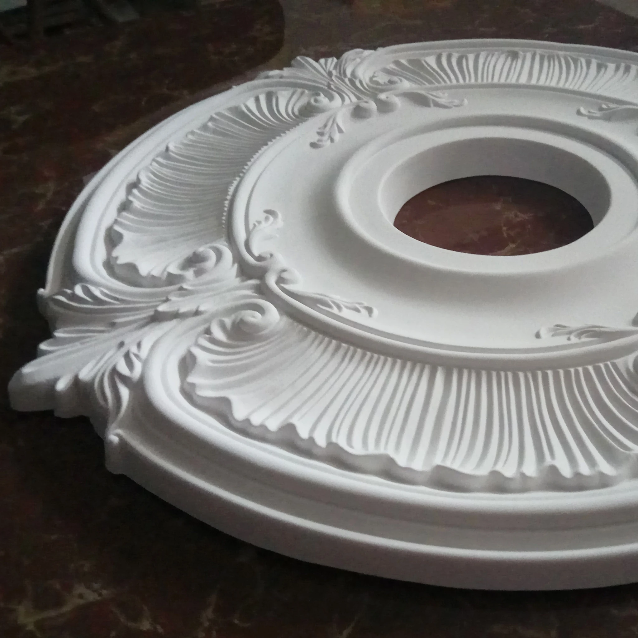 Chandelier Ceiling Plate Rosette PU Decorative Ceiling Rose Pendant Light Base Lamp Decorative Panel Wall Moulding