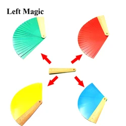 Four Color Magic Fan Color Changing Fan Magic Tricks Magician Stage Gimmick Props Comedy Close Up Illusion