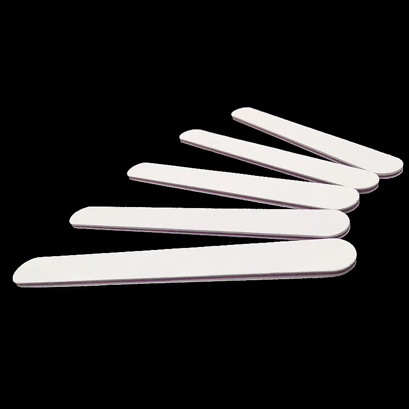 Bộ 50 Trắng Đinh Thẳng Tập Tin 100/180 Bộ Đệm Khối Cho Móng Tay UV Gel Máy Đánh Bóng Ba Lan Cuticle Remover Tông Đơ Cắt ĐỆM PHỒNG Công Cụ