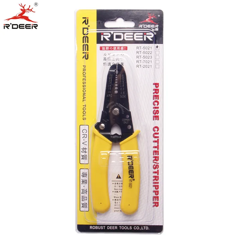 RDEER Wire Stripper AWG Single Wire Sizes 10/12/14/16/18/20/22 Cutting Edge Cable Automatic Wire Stripper Hand Tools