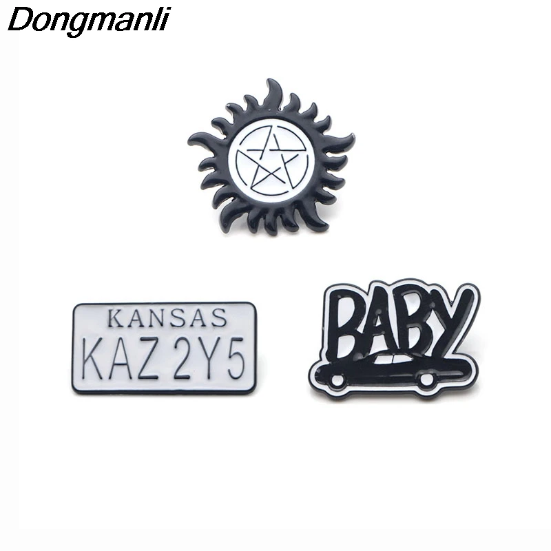 P2996 Dongmanli Supernatural TV series Metal Enamel Pins and Brooches for Women Men Lapel Pin backpack bags badge Gifts