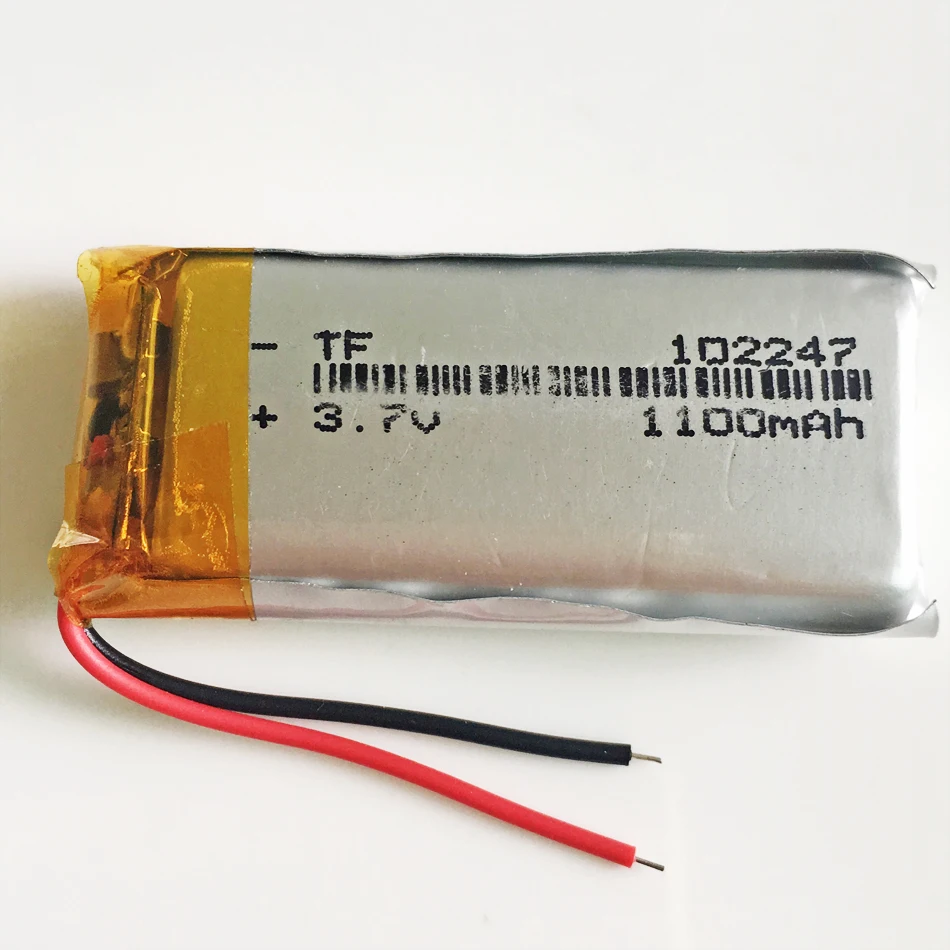 3.7V 1100mAh Lithium Polymer Li-Po Rechargeable Battery 102247 For MP3 GPS PSP DVD video game PAD E-books tablet PC Laptop