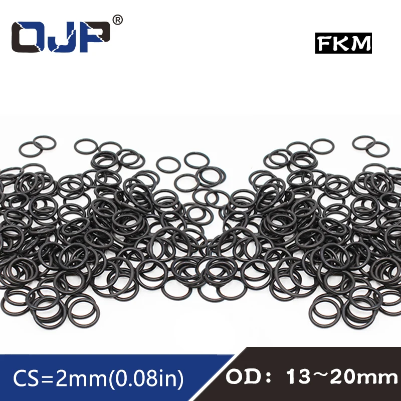 Thickness CS2/2.8/5mm Black FKM O-ring FPM fluorine rubber sealing gasket rubber washer ring wholesale in specifications